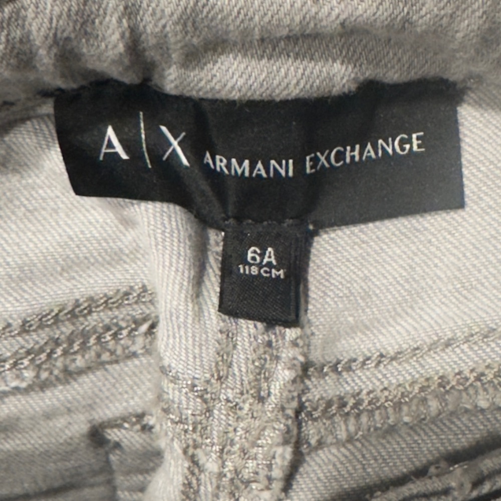 Armani Exchange gray stretchy jeans size 6A(118cm)